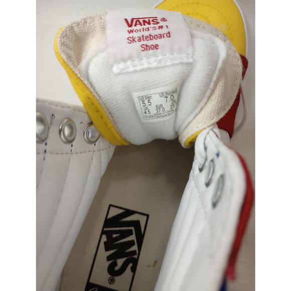 Vans Off The Wall High Top Skateboard Shoes Multicolor US Size Men 5.5 - Women 7 - Picture 7 of 7